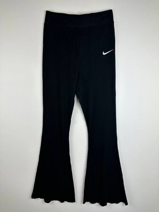 High Waist Rib Jersey Track Pants Black - NIKE - BALAAN 2