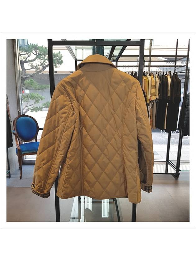 Diamond Quilted Thermoregulated Jacket New Chino Beige - BURBERRY - BALAAN 6