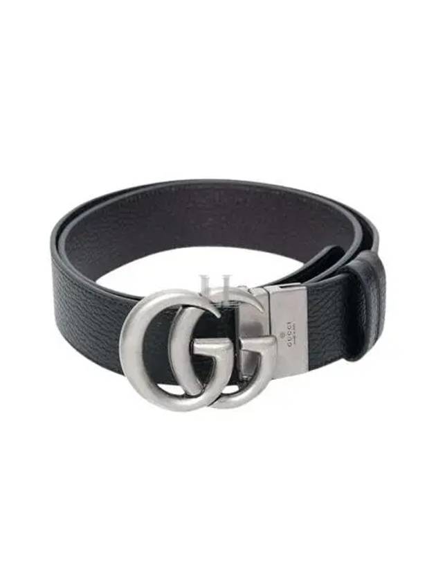 GG Marmont Reversible Leather Belt Black Brown - GUCCI - BALAAN 2