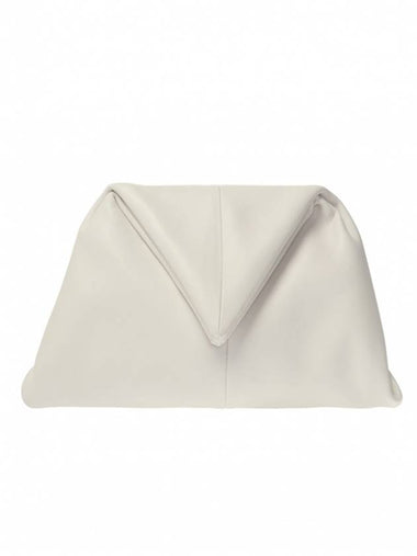 Women's Triangle Clutch Bag White - BOTTEGA VENETA - BALAAN 1