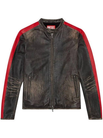 Distressed biker jacket A148410NKBI - DIESEL - BALAAN 1