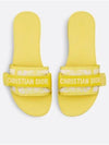 Dioriviera Revolution Toile De Jouy Soleil Motif Slippers Lemon Yellow - DIOR - BALAAN 4