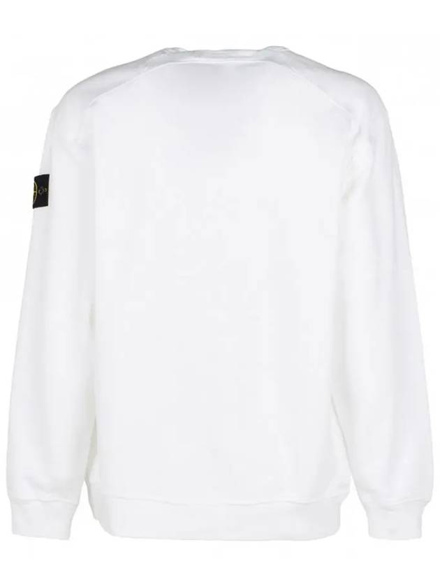 Wappen Patch Crew Neck Cotton Sweatshirt White - STONE ISLAND - BALAAN 3