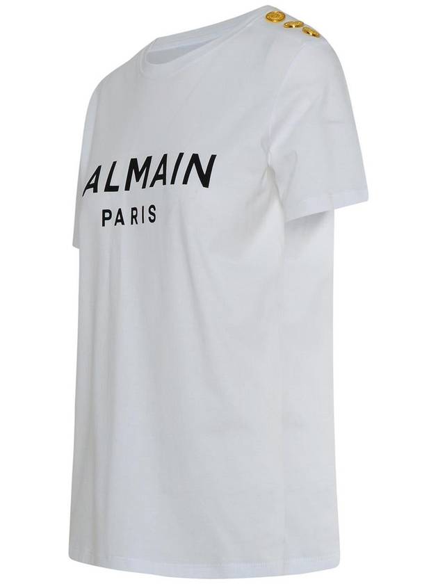 Logo Crew Neck Short Sleeve T-Shirt White - BALMAIN - BALAAN 3