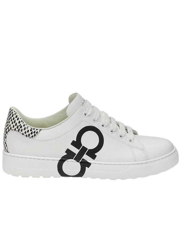 Gancini Low Top Sneakers White - SALVATORE FERRAGAMO - BALAAN 2