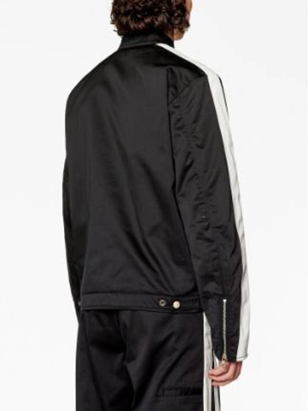 J Beck Logo Zip-Up Biker Jacket Black White - DIESEL - BALAAN 6