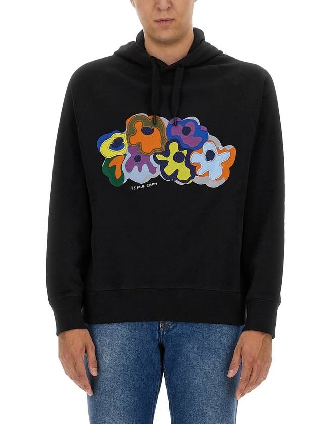 Bold Florals Hoodie Black - PAUL SMITH - BALAAN 5