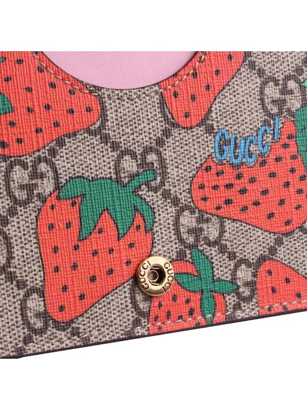 GG Supreme Tasty Wallet Crossbag Beige Red - GUCCI - BALAAN 3