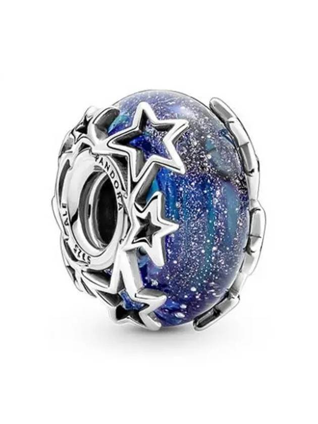 Galaxy Star Murano Bracelet Charm Silver Blue - PANDORA - BALAAN 2