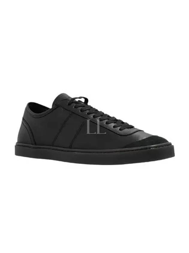 Linoleum Leather Low-Top Sneakers Black - LEMAIRE - BALAAN 2