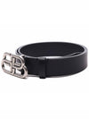 Men's BB Buckle Large Belt Black - BALENCIAGA - BALAAN 4