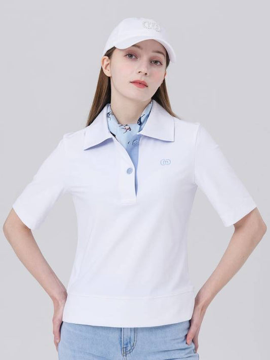 Ice Cool Loose Fit Three-quarter Sleeve White T-Shirt DO3242TS80 1 - DOYOUKNOWMC GOLF WEAR - BALAAN 1