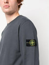 Brushed Cotton Fleece Garment Dyed Crewneck Sweatshirt Lead - STONE ISLAND - BALAAN 6