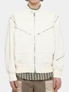 Jacket Pigment Coated Cotton Linen Blouson White JSMU420627 MU250200A - JIL SANDER - BALAAN 4