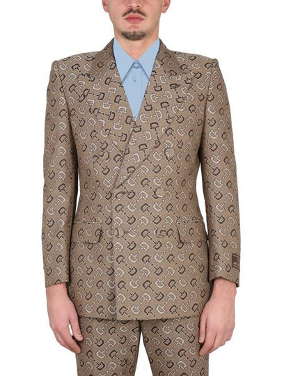 Maxi Horsebit Cotton Jacket Beige Brown - GUCCI - BALAAN 2