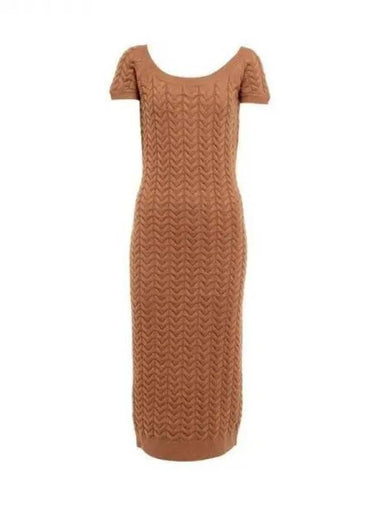 Max Mara cable knit midi dress 271326 - MAX MARA - BALAAN 1