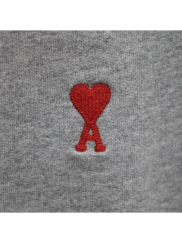 Small Heart Logo Sweatshirt Grey - AMI - BALAAN 4