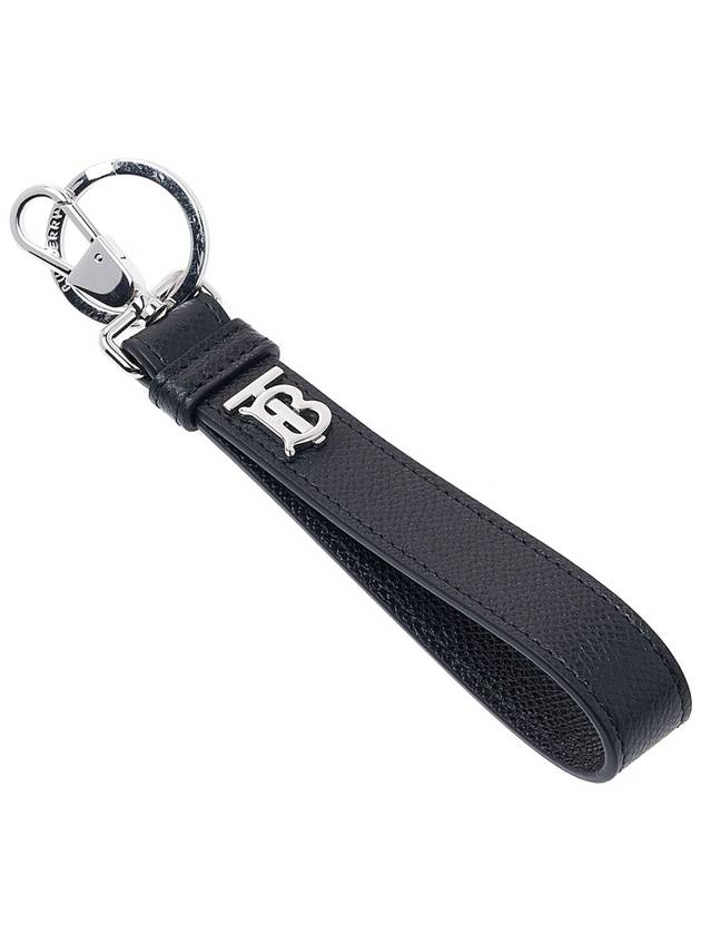 Monogram Motif Leather Key Holder Black - BURBERRY - BALAAN 3