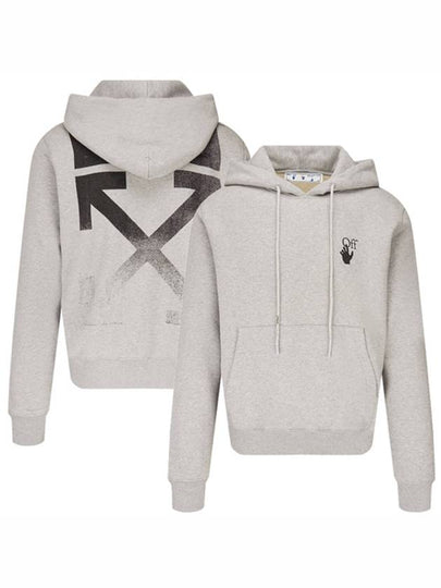 Arrow Printing Slim Hoodie Grey - OFF WHITE - BALAAN 2