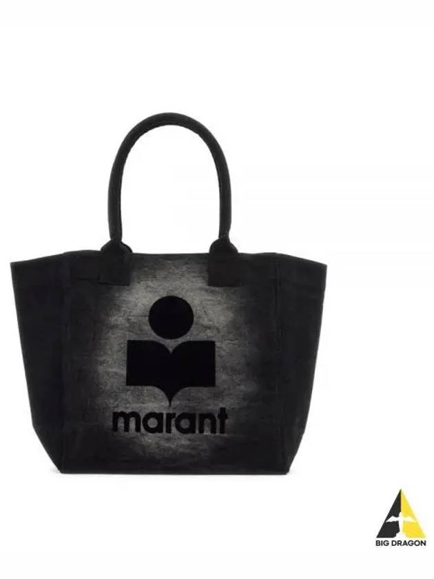 Yenky Small Cotton Tote Bag Black - ISABEL MARANT - BALAAN 2