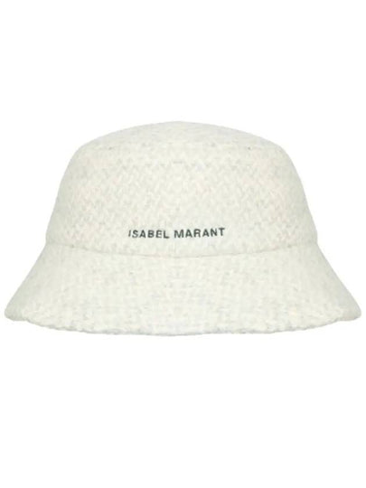 Denji Logo Wool Bucket Hat Chalk - ISABEL MARANT - BALAAN 2