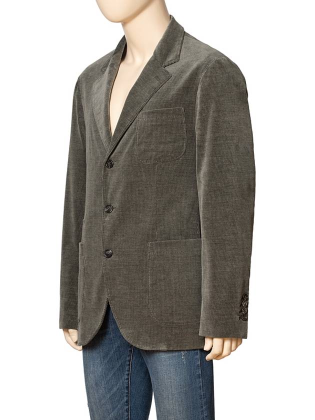 corduroy blazer jacket green - BRUNELLO CUCINELLI - BALAAN 3