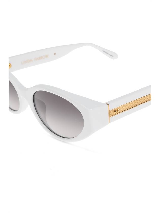 Linda Farrow Sunglasses, Women's, White - LINDA FARROW - BALAAN 4