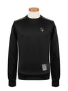 Logo Patch Crew Neck Sweatshirt Black - PHILIPP PLEIN - BALAAN 4