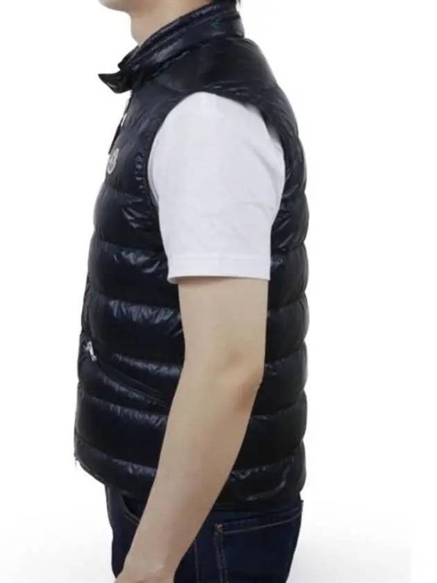 Gui Logo Patch Padded Vest Night Blue - MONCLER - BALAAN 6