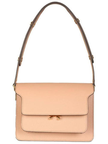 Saffiano Trunk Medium Shoulder Bag Beige - MARNI - BALAAN 1