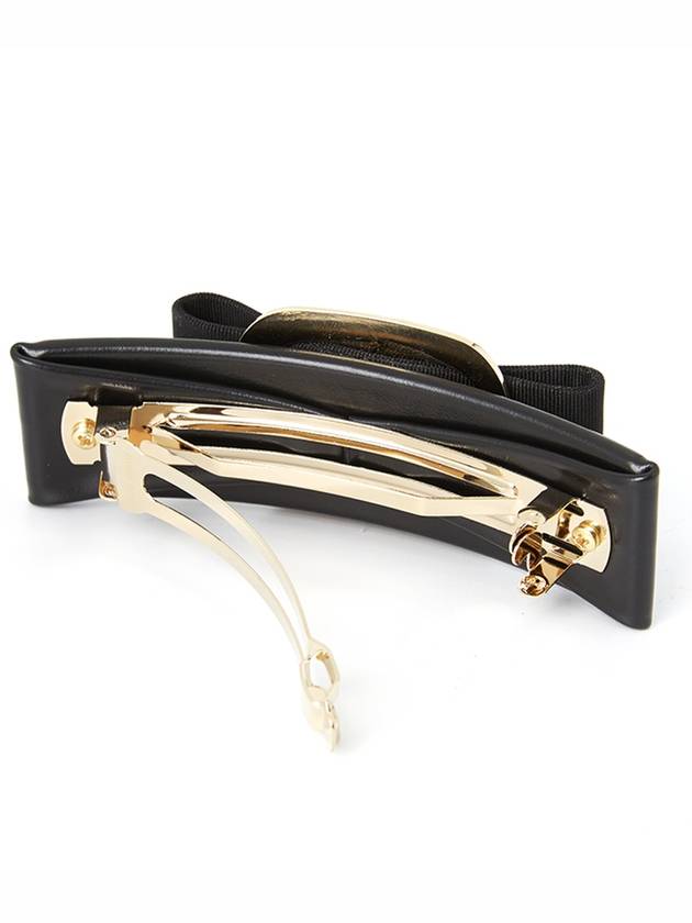 New Vara Plate Hair Clip Black - SALVATORE FERRAGAMO - BALAAN 4