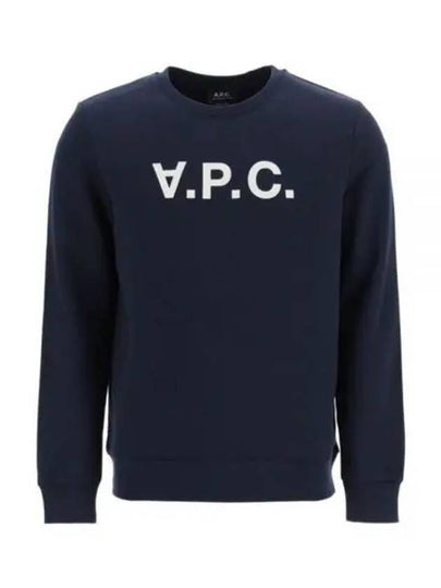 VPC Logo Crew Neck Sweatshirt Navy - A.P.C. - BALAAN 2