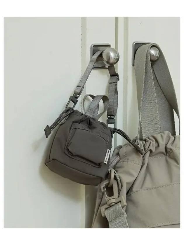 Mini bucket bag key ring S24FUFSU21 Dark Khaki - SNOW PEAK - BALAAN 1