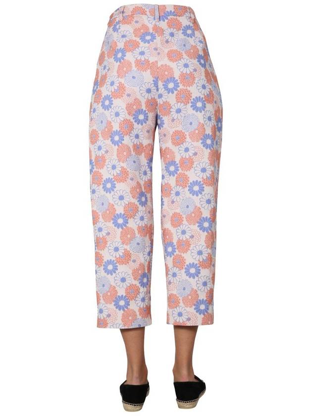 flower pattern cropped pants pink - KENZO - BALAAN 5