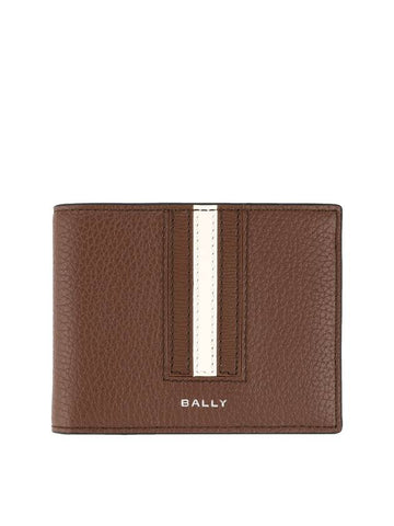 Ribon Logo 6cc Half Wallet Brown - BALLY - BALAAN 1