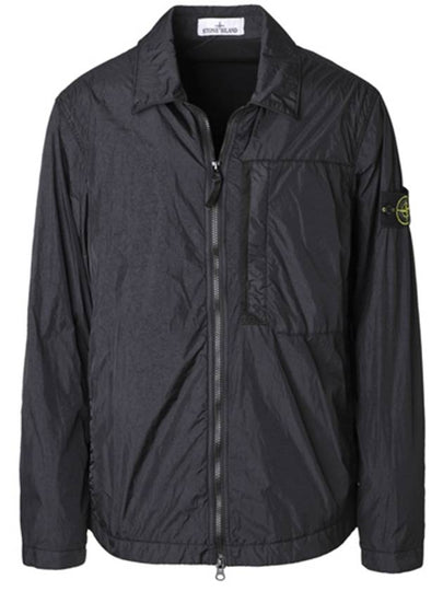 Garment Dyed Crinkle Reps Recycled Nylon Jacket Black - STONE ISLAND - BALAAN 2