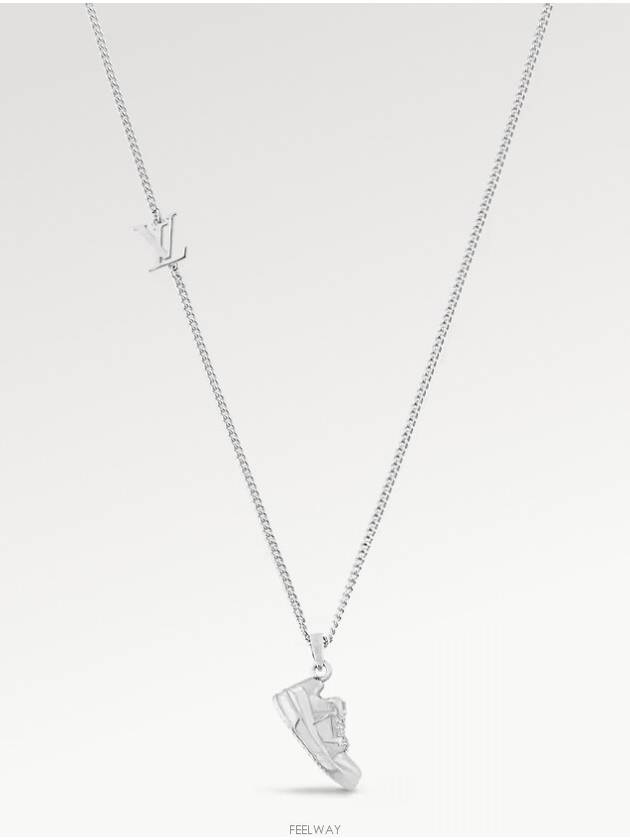 LV Trainer Necklace Silver - LOUIS VUITTON - BALAAN 2