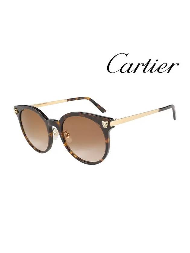 Panthera Sunglasses CT0245SK 002 Round Acetate - CARTIER - BALAAN 3