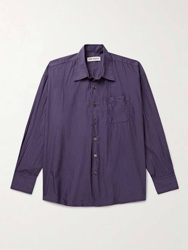 Borrowed Parachute Poplin Long Sleeve Shirt Blackcurrant - OUR LEGACY - BALAAN 1