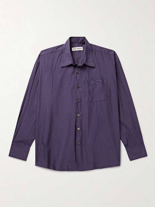 Borrowed Parachute Poplin Long Sleeve Shirt Blackcurrant - OUR LEGACY - BALAAN 1