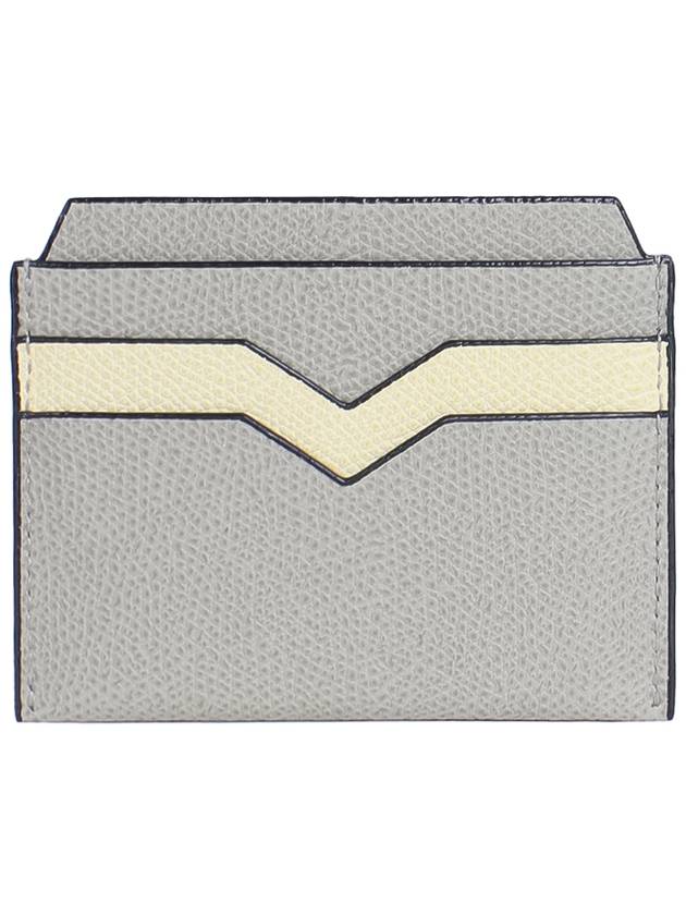 Pebble Leather Twotone Card Wallet Tundra SGNL0077028L99 VRJV - VALEXTRA - BALAAN 2