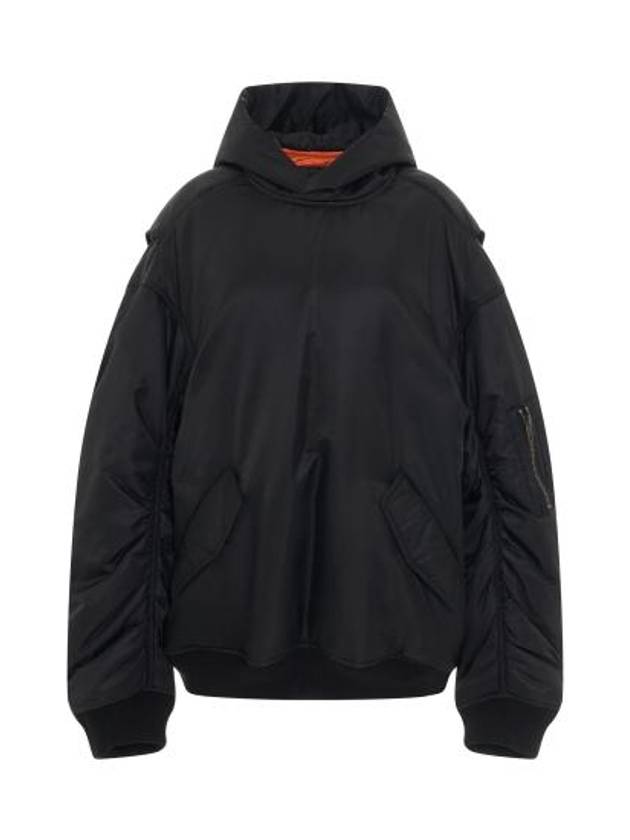 Sporty B Over Bomber Hoodie Black - BALENCIAGA - BALAAN 2