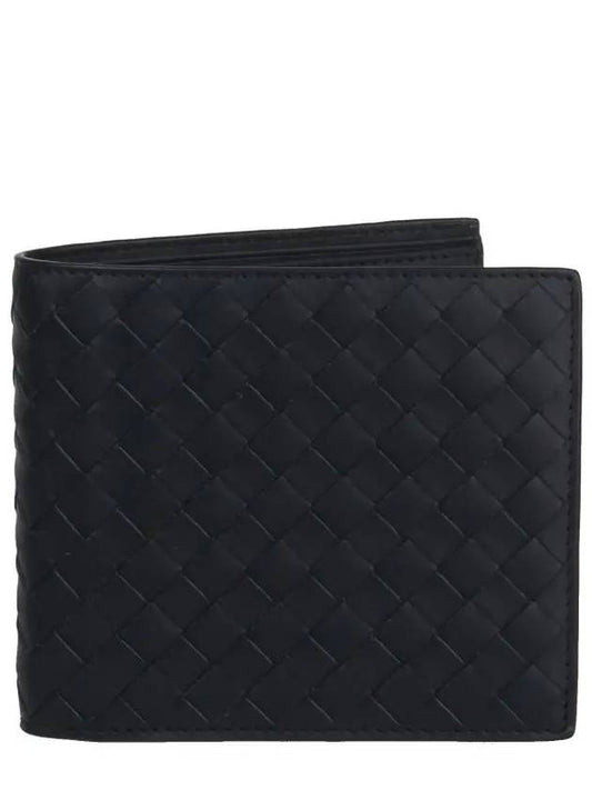 Intrecciato Weaving Half Wallet Black - BOTTEGA VENETA - BALAAN 2