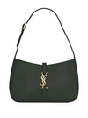 Le 5 A 7 Smooth Leather Hobo Shoulder Bag Dark Green - SAINT LAURENT - BALAAN 2