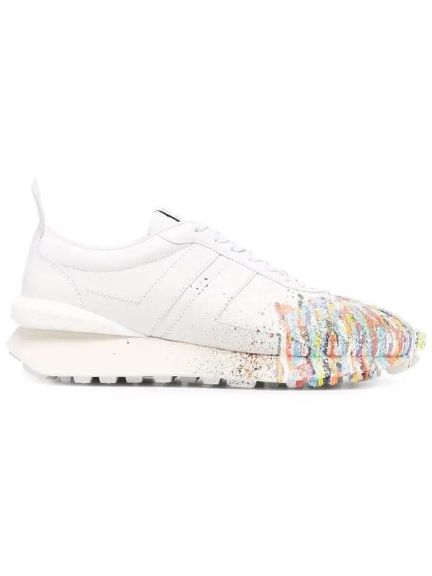 Painted Leather Running Low Top Sneakers White - LANVIN - BALAAN 3