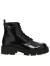 Logo embellished leather combat boots 2TG242FG000B4L - PRADA - BALAAN 2