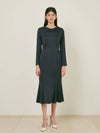 Jacqueline long dress navy - AME - BALAAN 5