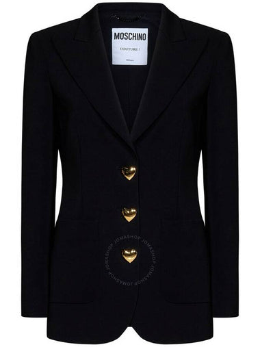 Moschino Ladies Black Tailored Couture Blazer, Brand Size 44 (US Size 10) - MOSCHINO - BALAAN 1