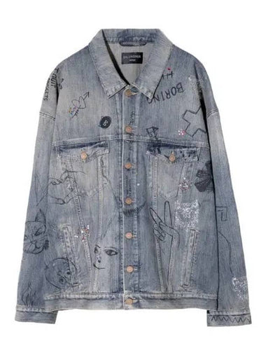 graffiti denim jacket - BALENCIAGA - BALAAN 1