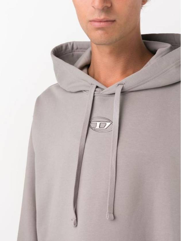 S Macs Logo Hoodie Grey - DIESEL - BALAAN 4